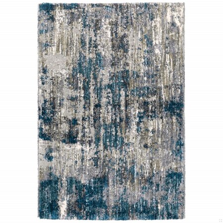 Homeroots 4 x 6 ft. Gray & Blue Gray Skies Area Rug 383671